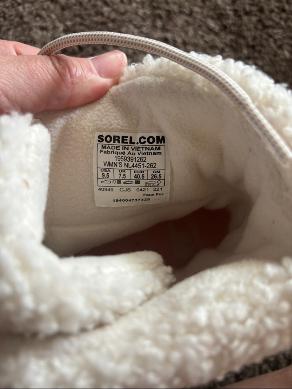 NWT Sorel Tan Suede Insulated Shearling Lace-Up Boots 9.5 - Picture 4 of 6